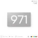 Номер на дверь 971, табличка на дверь для офиса, квартиры, кабинета, аудитории, склада, серая 120х70 мм, Айдентика Технолоджи