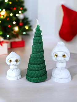 Набор змеек мама, малыш и свеча ёлочка