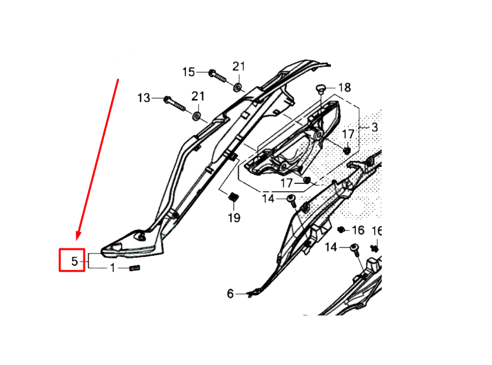 83600-MKS-EC0ZA COWLING REAR RH