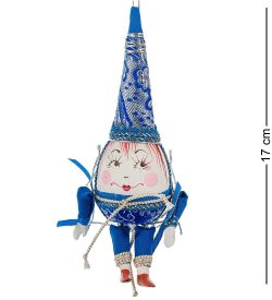 РусКукла RK-507/2 Яйцо-подвеска «Клоун» фарфор