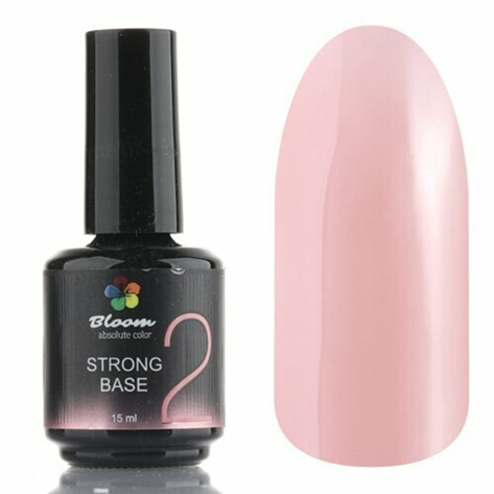 База Bloom Strong COVER жесткая №02 15мл (теплый розовый)