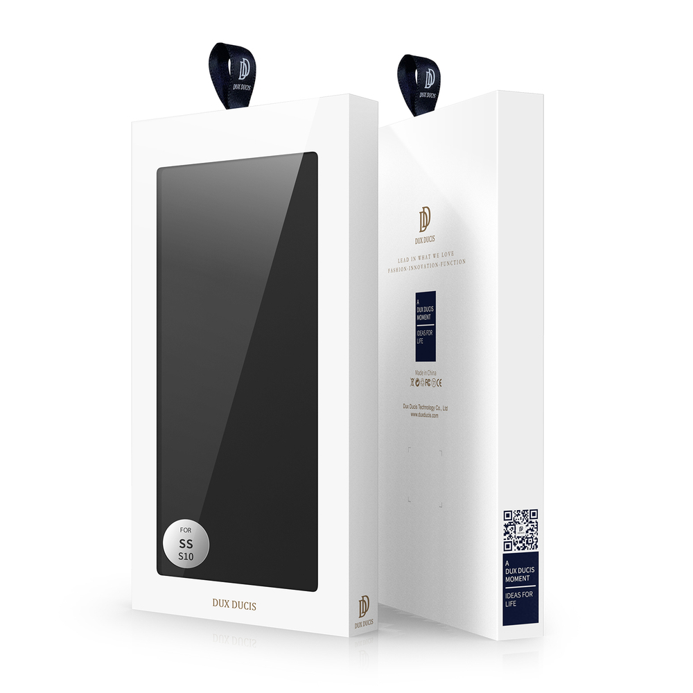Чехол книжка из PU кожи черного цвета от Dux Ducis для смартфона Samsung Galaxy S10, серия Skin Pro Series Case