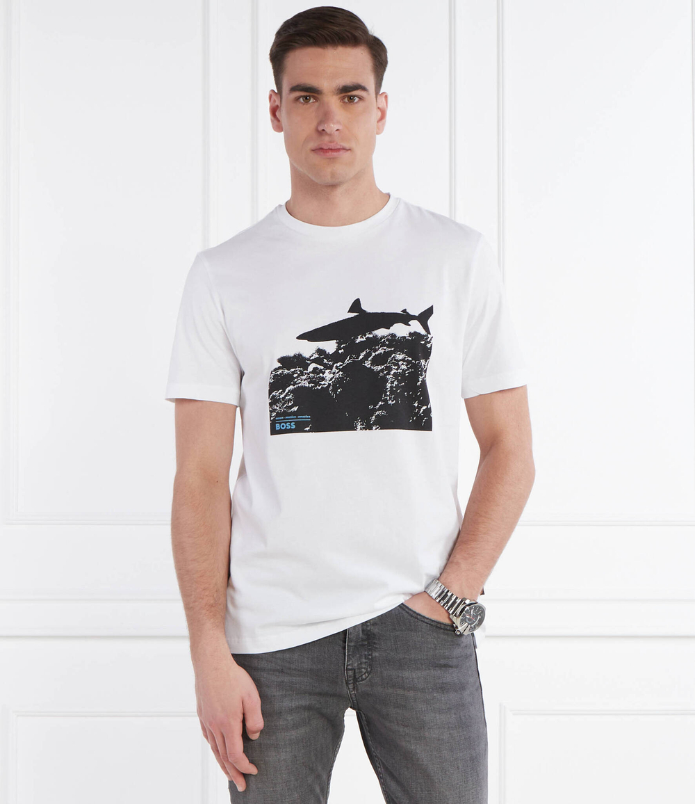 Футболка Te_Sea_horse BOSS ORANGE - белый(50515626)