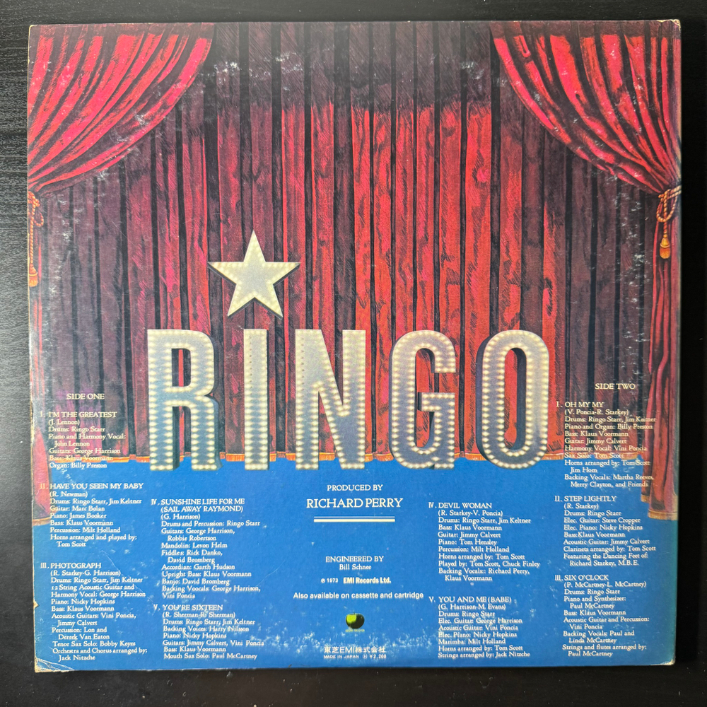 Виниловая пластинка Ringo Starr ‎– Ringo LP
