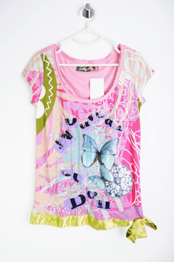 Футболка для яркого настроения, маркировка S, визуально 44 размер