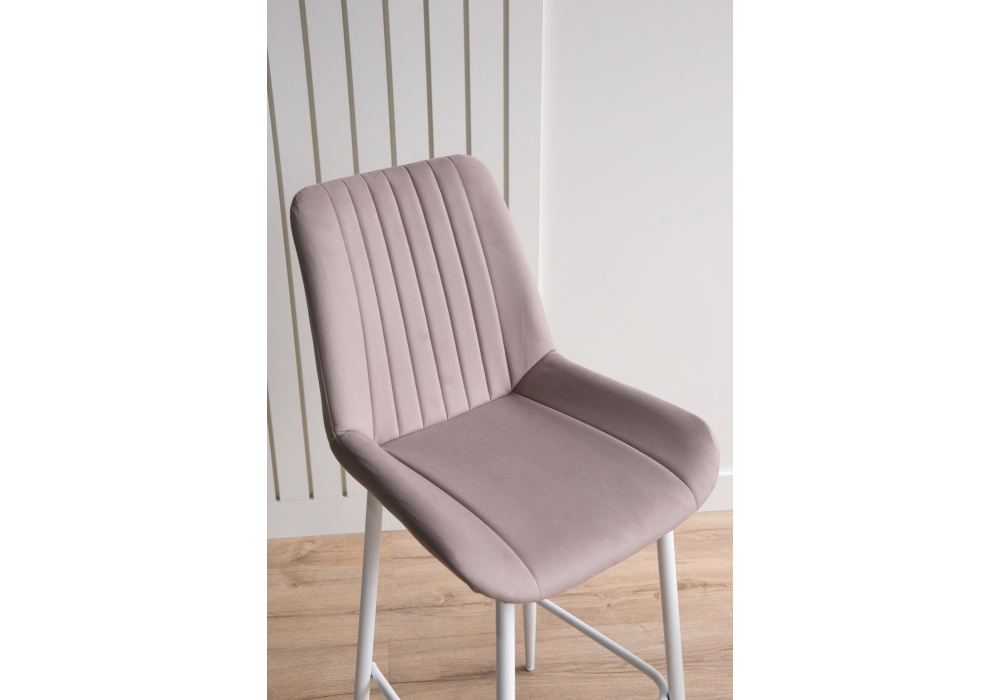 Барный стул Woodville Седа 360 латте (zd 290), белый np, ножки белые