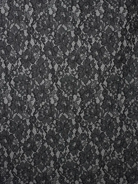 Кружевное неэластичное полотно, арт. M30764, черный 170