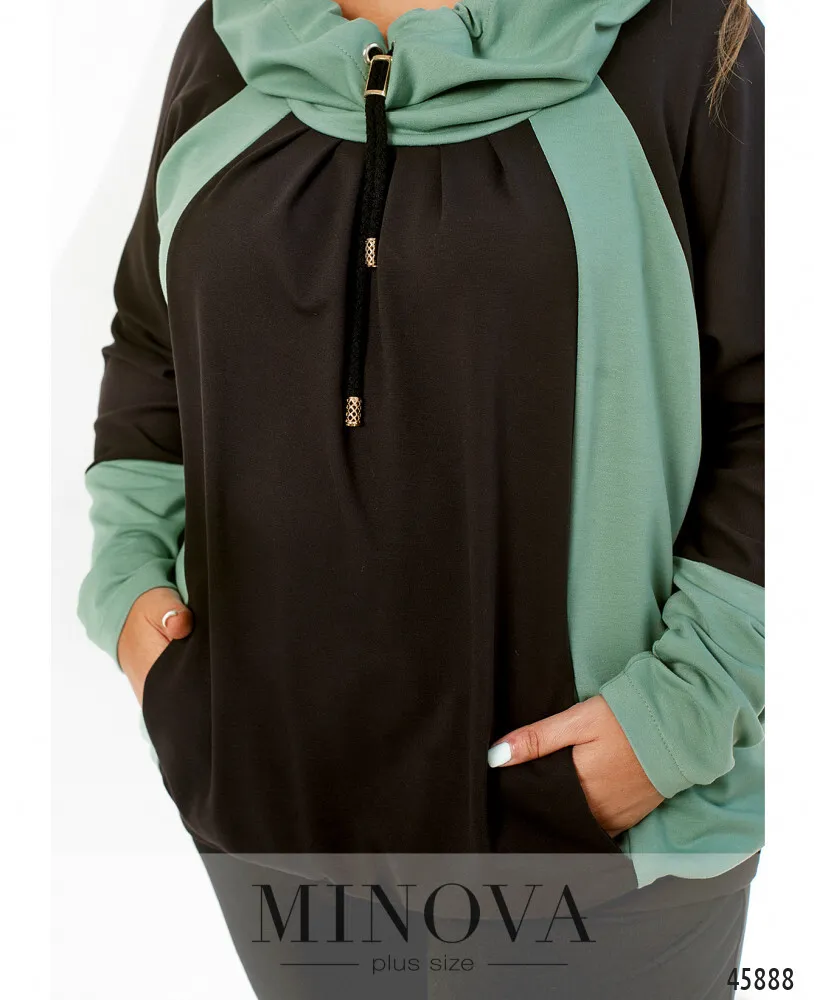 Костюм 8-317-оливка-черный Minova