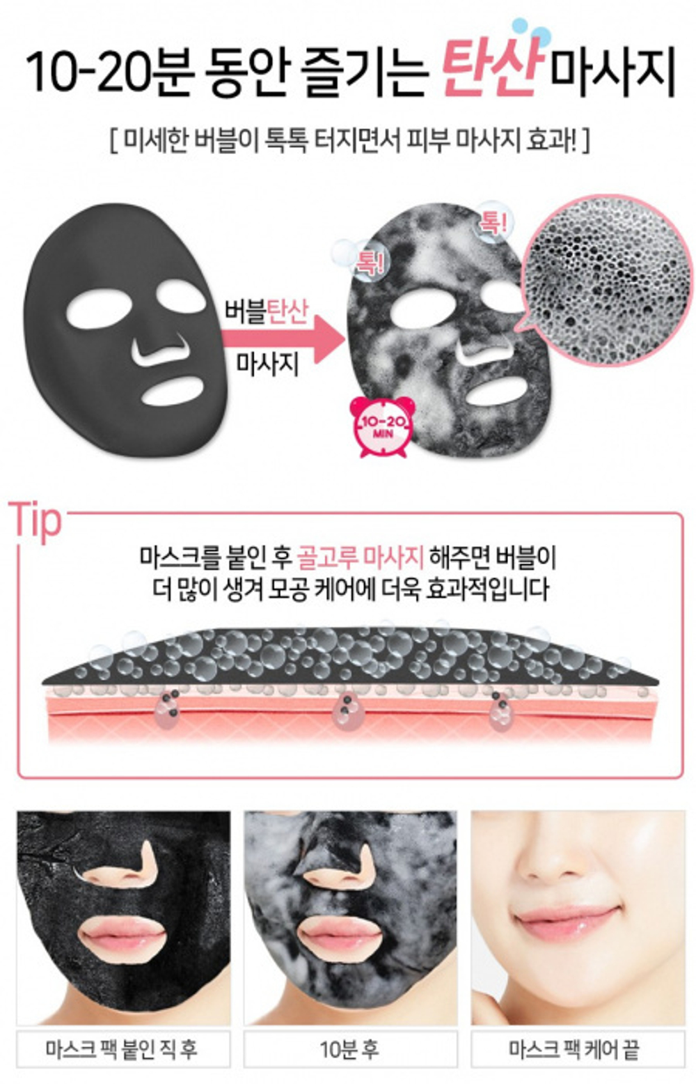 Тканевая маска для лица Elizavecca Black Solution Bubble Serum mask pack, 28 гр