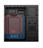 Корпус BaseTech M3303, Без БП, mATX, чёрный, 2xUSB3 (BT-M3303-B)