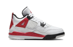 Middle-aged children's Jordan Air Jordan 4 shock absorption, wear-resistant, anti-kick middle-aged children's basketball shoes red and white