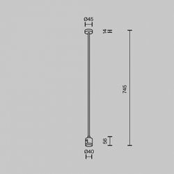 Основание на штанге Maytoni Accessories for tracks Flarity TRA159C-IPC1-BS