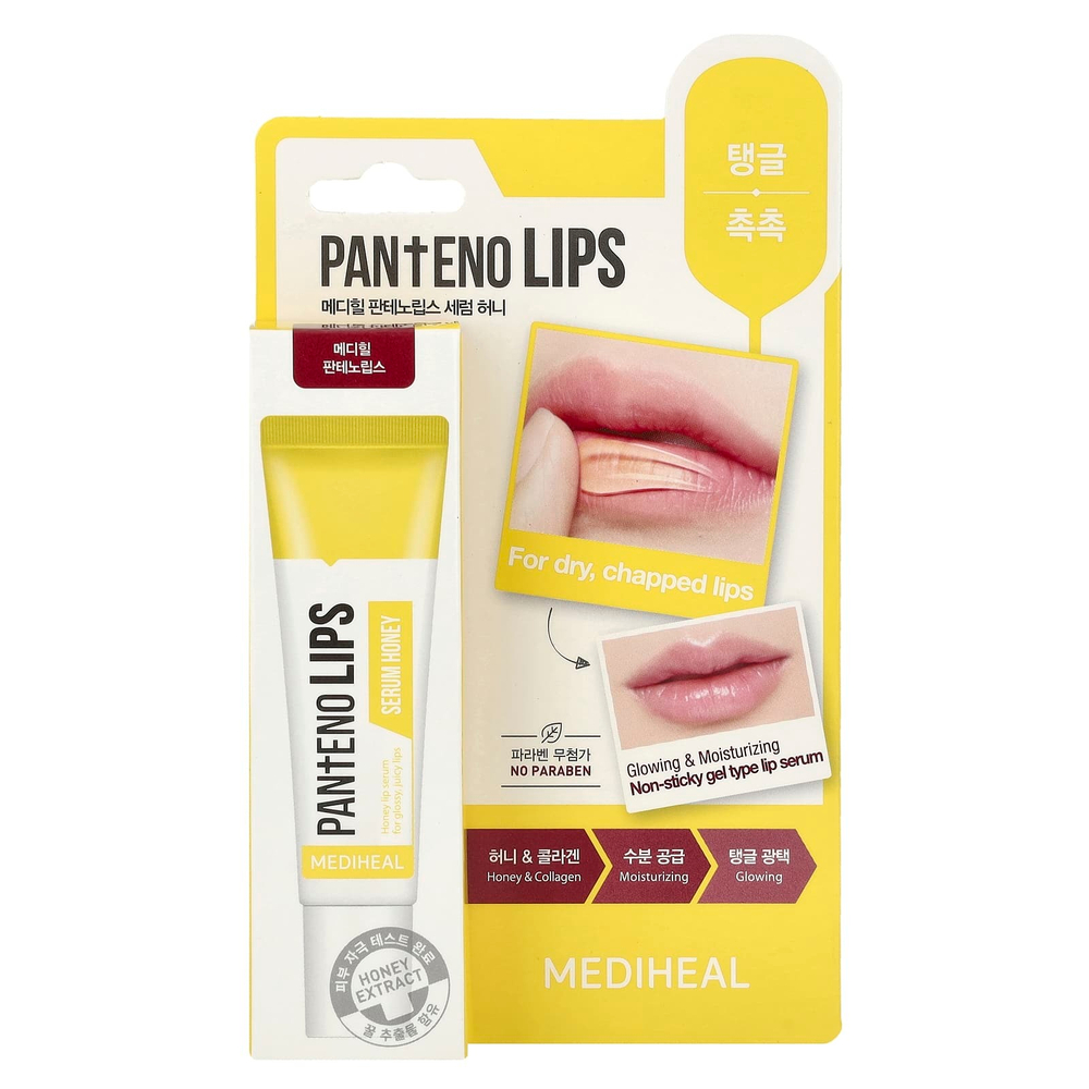 MEDIHEAL, Pantenolips, сыворотка с медом, 10 мл (0,33 жидк. унц.)