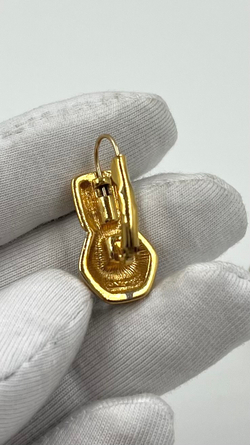 Серьги с чёрными вставкми Monet