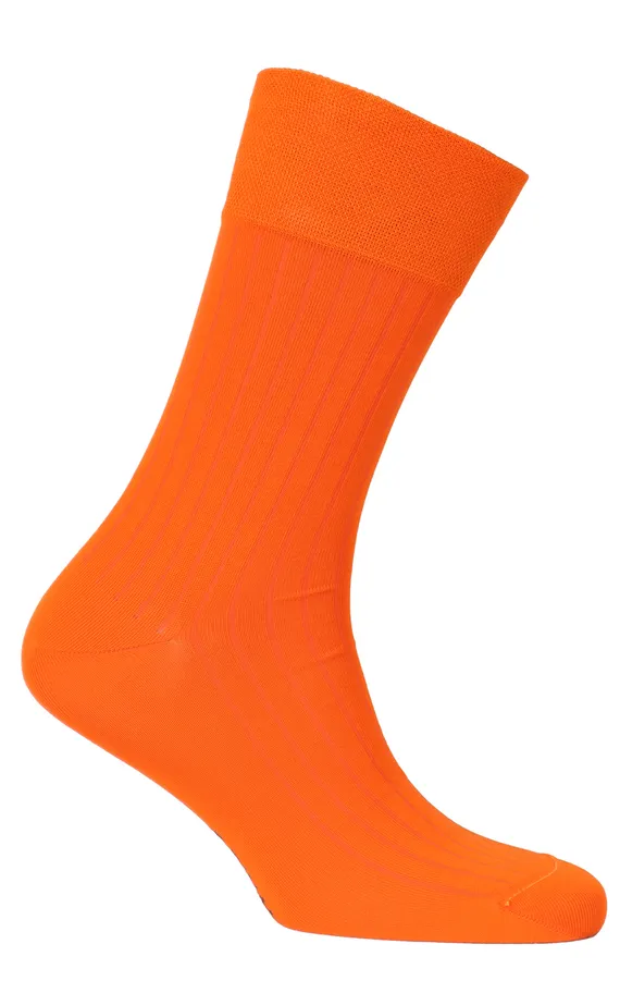 Мужские носки Premium "в рубчик" Оранжевый