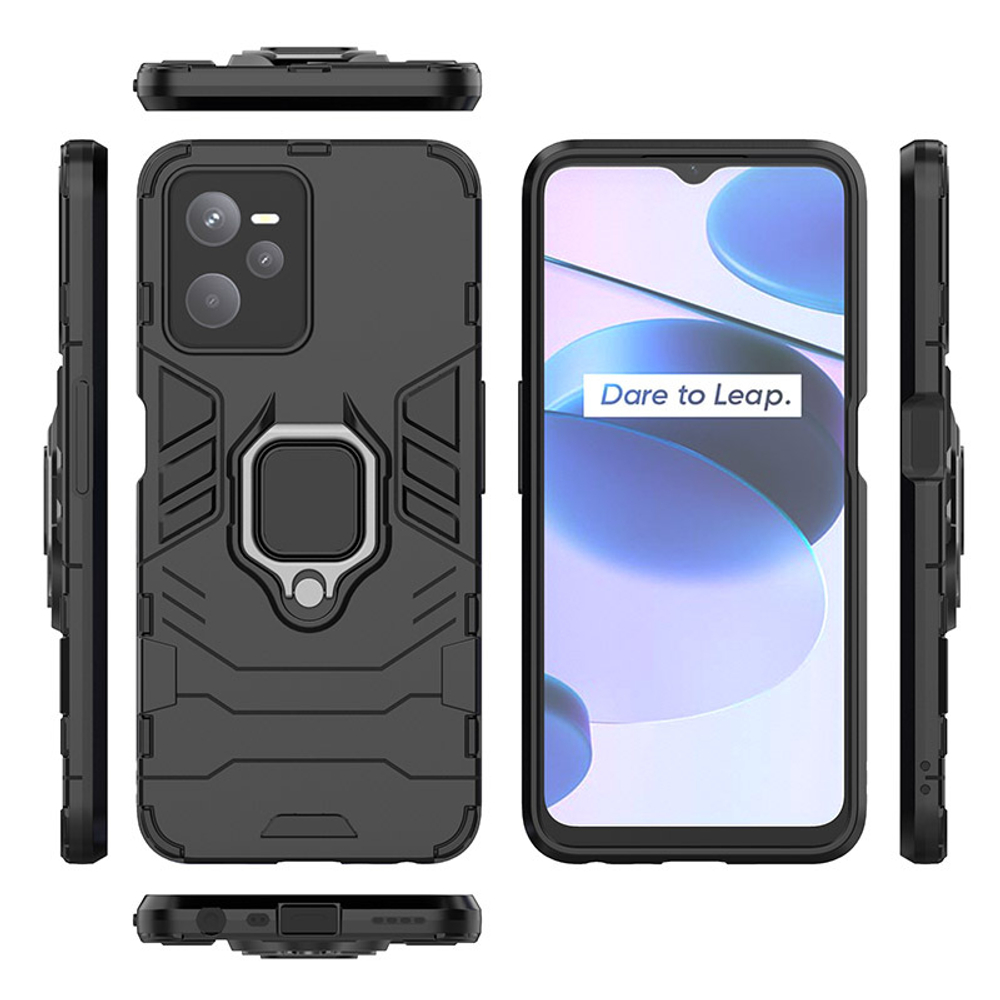 Противоударный чехол с кольцом Panther Case для Realme C35