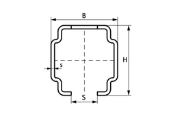 BIS RapidRail Профиль WM35 (pg) 38×40х2х2000мм