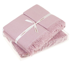 Набор полотенец 2 шт Luxberry Macaroni розовые Португалия