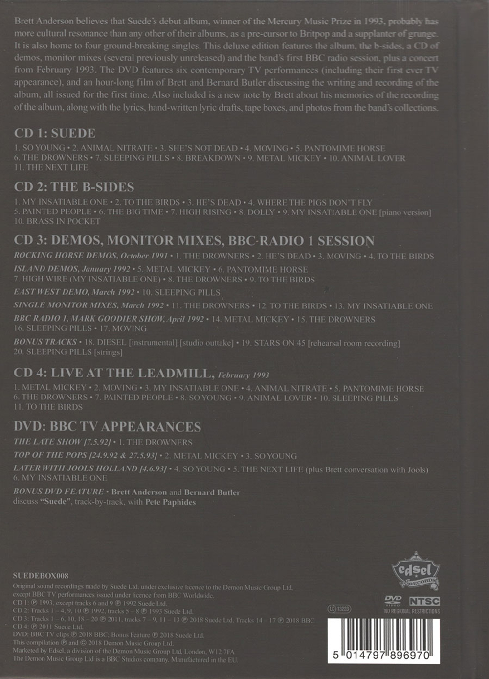 Suede / Suede (Deluxe Edition)(25th Anniversary Edition)(4CD+DVD)