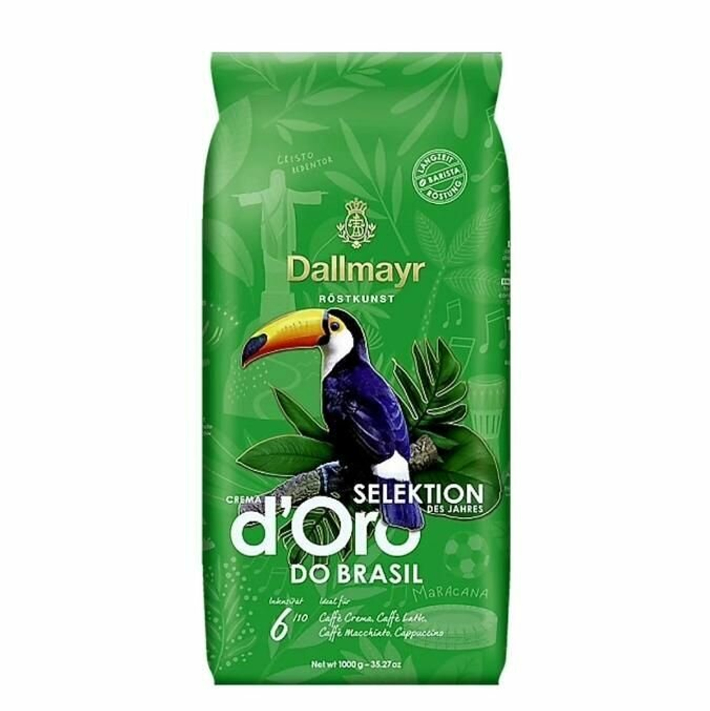 Кофе в зернах Dallmayr Crema d'Oro Selektion DO BRASIL, 1 кг (Даллмайер)