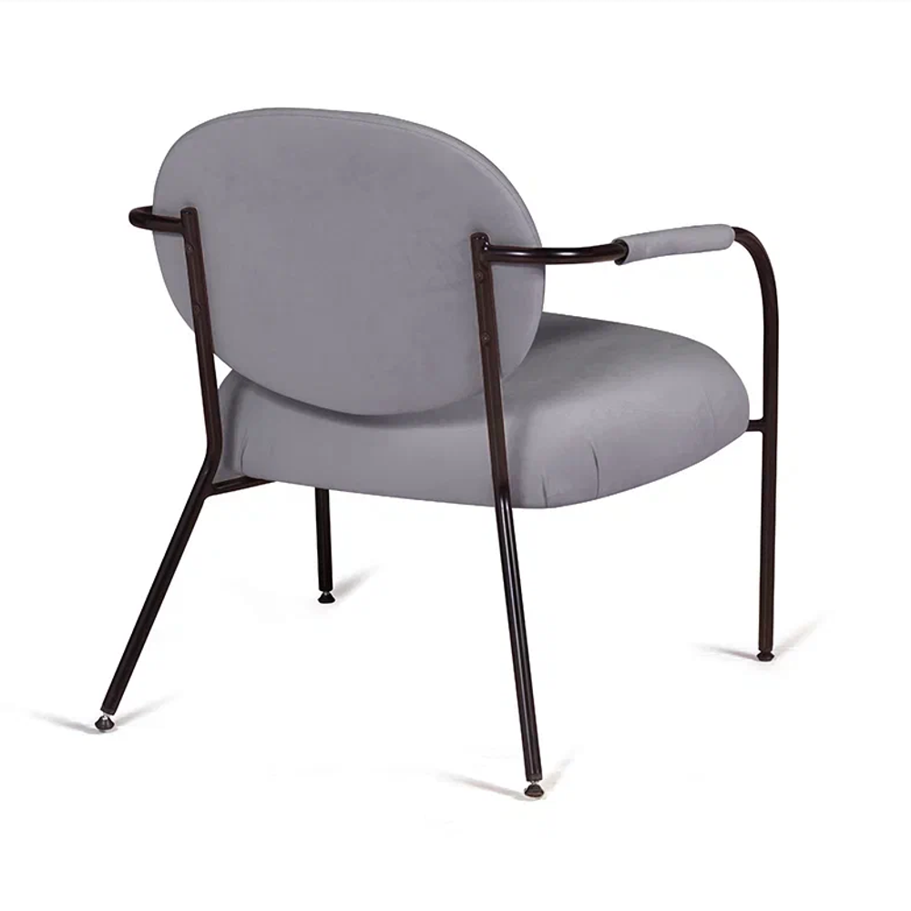 Лаунж кресло EGO, велюр серый