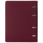 Тетрадь на кольцах А5 (180х220 мм), 120 листов, под фактурную кожу, BRAUBERG "Fusion", коричневый/голубой, 129995