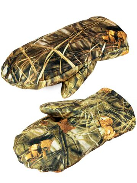 Варежки камуф. мех. мембр. алова лес