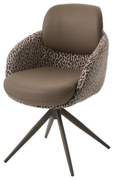 Стул ГРЕЙС (GRACE) 360 град. цвет ТЕМНЫЙ ЛАТТЕ 36-14 / HUNTER-400, экокожа/ ткань / ЛАТТЕ