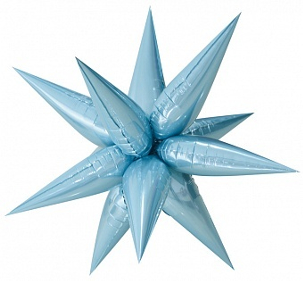 Шар 3D (26''/66 см) Звезда Составная Голубой