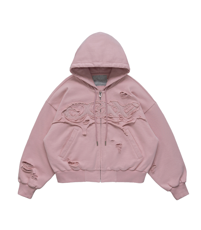 DOPECLVB FOREVER ZIP HOODIE (PINK)