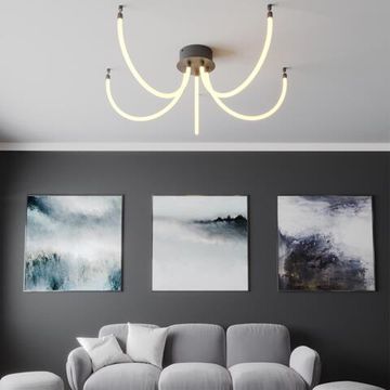 359326 KONST NT24 082 черный Светильник светодиодный IP20 LED 3000K 14W 170-265V 1360Лм RAMO