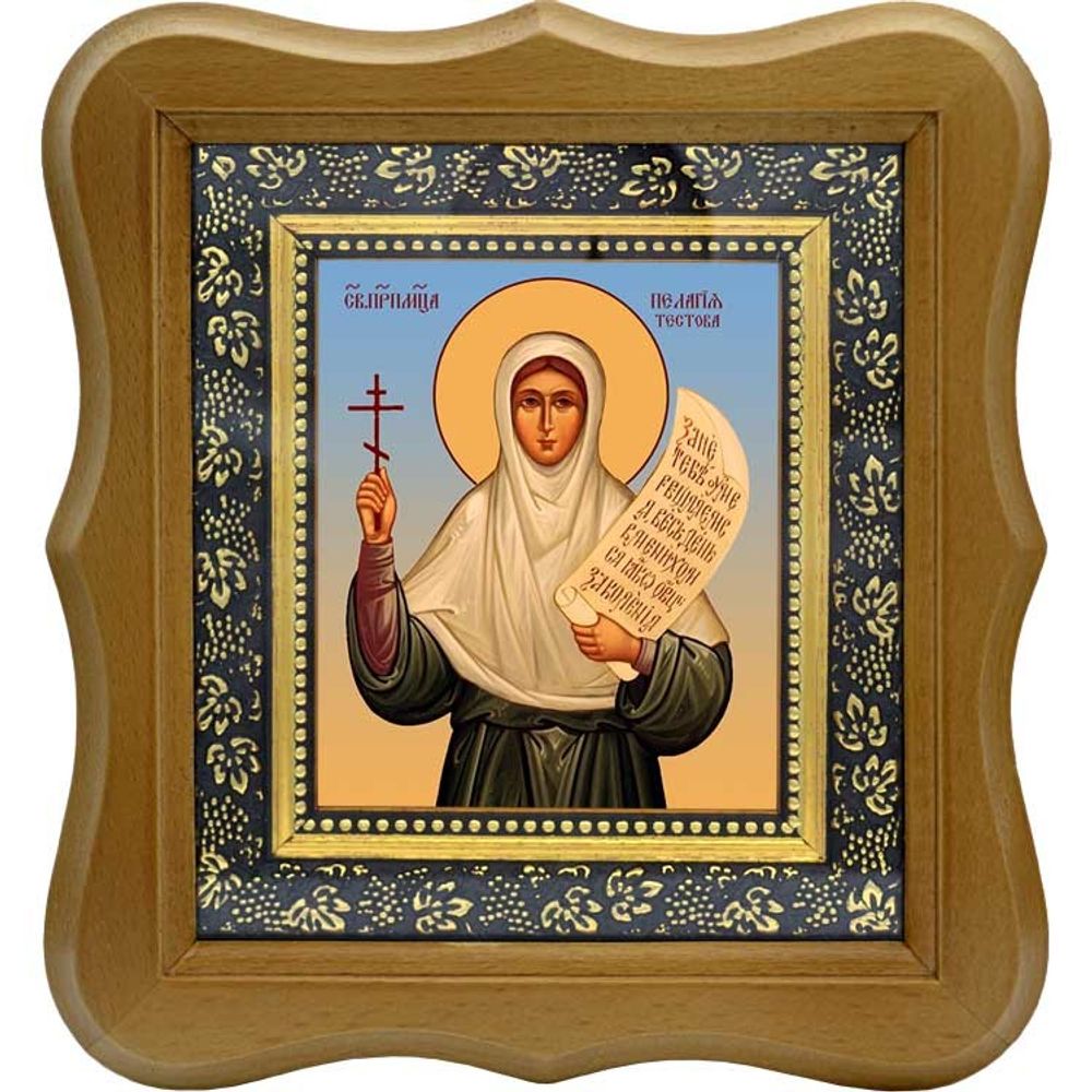 Пелагия (Тестова) преподобномученица, инокиня. Икона на холсте.