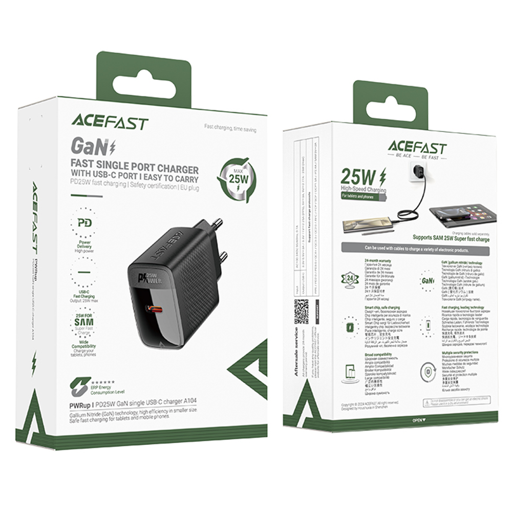 A104 PD25W GaN single USB-C charger (EU)