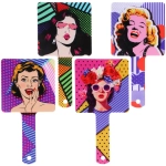 Зеркало косметическое «ИМАНИ - ГЛАМ», микс 4 дизайна, 23,4*12см (PVC подвес)