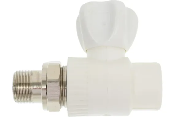 Кран шаровый TEBO сварка сгон НР 20*1/2 прямой белый 35281