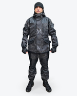 Костюм Горка 5 демисезонный "Черный Питон" с флисом, Пилигрим