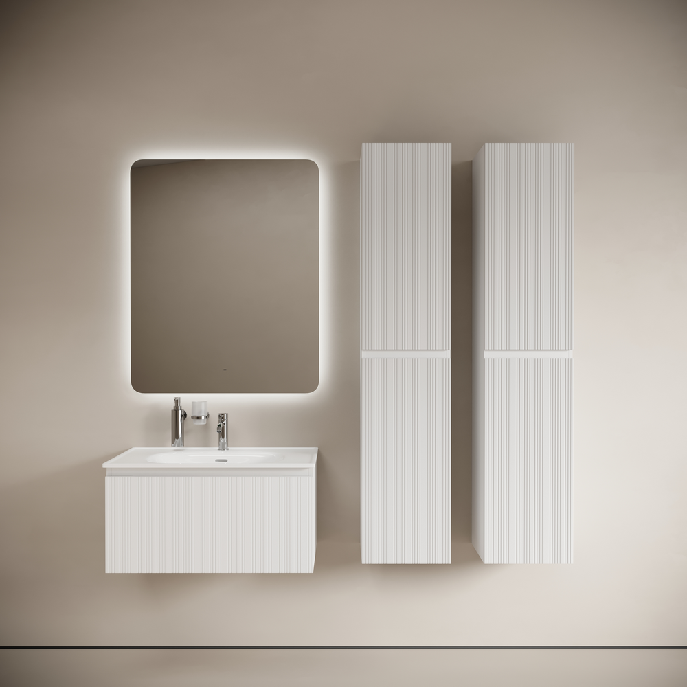 Тумба подвесная SANCOS Code 785х453х400, c одним  ящиком оснащенным доводчиками, цвет белый , арт. CD80W