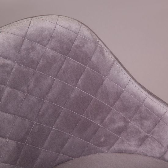 Стул полубарный Douglas, бархат серый