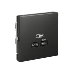 ARTGALLERY USB РОЗЕТКА тип-С 65Вт высокоскор.заряд. QC, PD, механизм, БАЗАЛЬТ