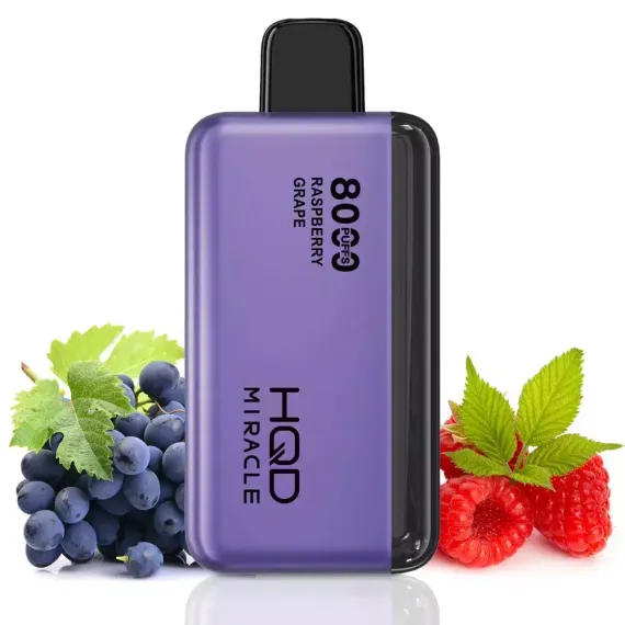 HQD MIRACLE 8000 - Raspberry Grape (5% nic)