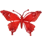 Украшение новогоднее «Бабочка - Изящный полет» 24.5*9*17 см, Красный