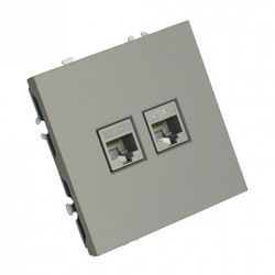 Розетка двойная Ethernet RJ-45 без рамки Stekker Эмили 49952