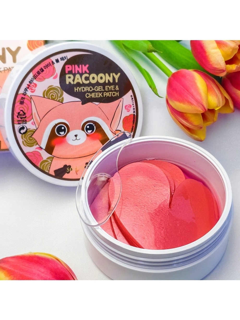 Гидрогелевые патчи для глаз и щек Secret Key Pink Racoony Hydro-Gel Eye & Cheek Patch