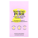 Lemme, Purr, пробиотики для здоровья влагалища, 60 веганских капсул