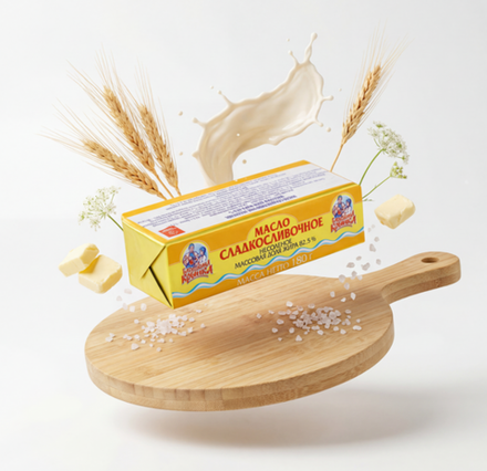 Масло сладкосливочное 82,5% 180г. Бабушкина крынка
