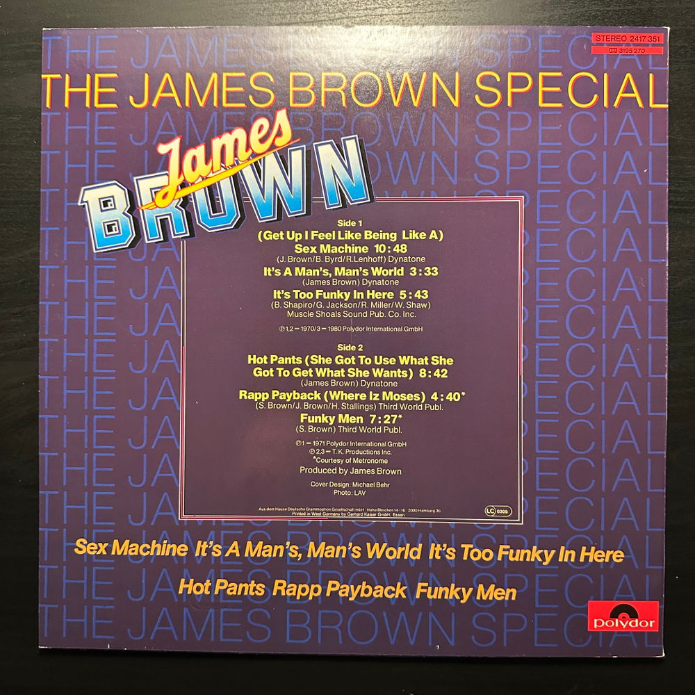 James Brown - The James Brown Special (Германия 1980г.)