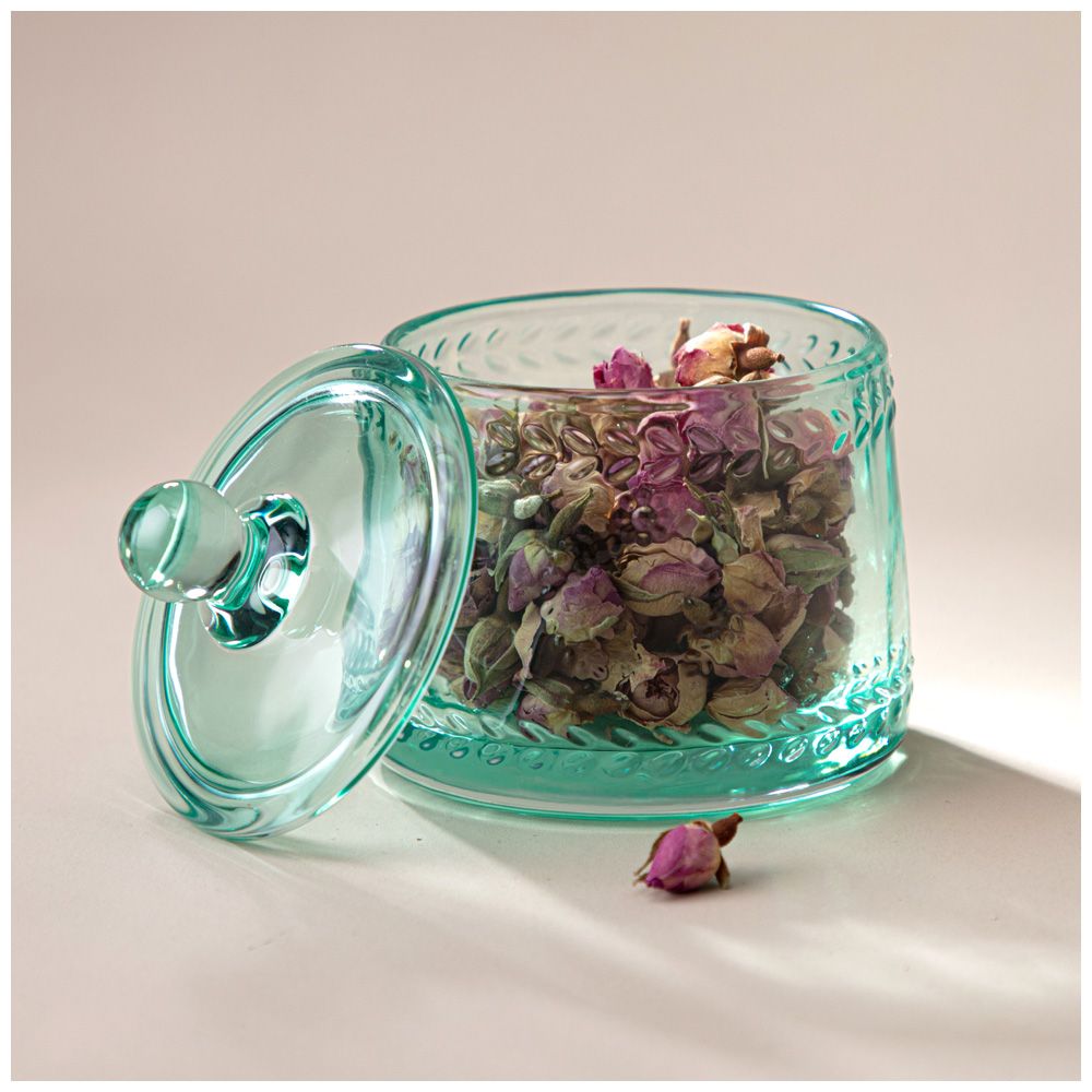 ЕМКОСТЬ ДЛЯ ХРАНЕНИЯ С КРЫШКОЙ "NATURE" GREEN 9,5Х9,5Х9,5 СМ