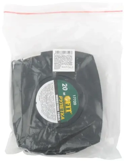 FIT Рулетка строительная 20 м стальная лента для измерения больших длин