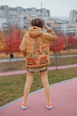 Куртка "Гротеск с птицами", по мотивам фламандской шпалеры 17 века из серии «Гротеск»