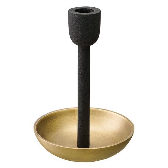 Подсвечник fyr bran, 17 см, черный/античная латунь